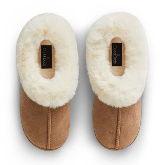NEW Cuddl Duds Microsuede Faux-Fur Cuff Slippers For Women 925 1s8 - Picture 8 of 9